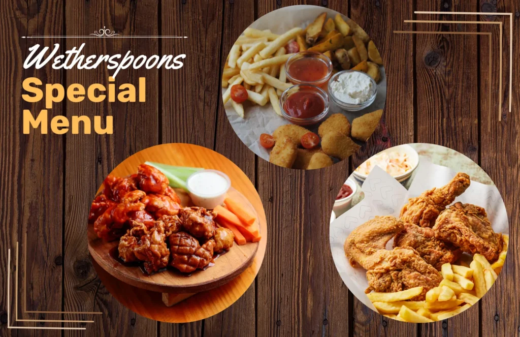 Wetherspoons Wing Bites and Strips Menu